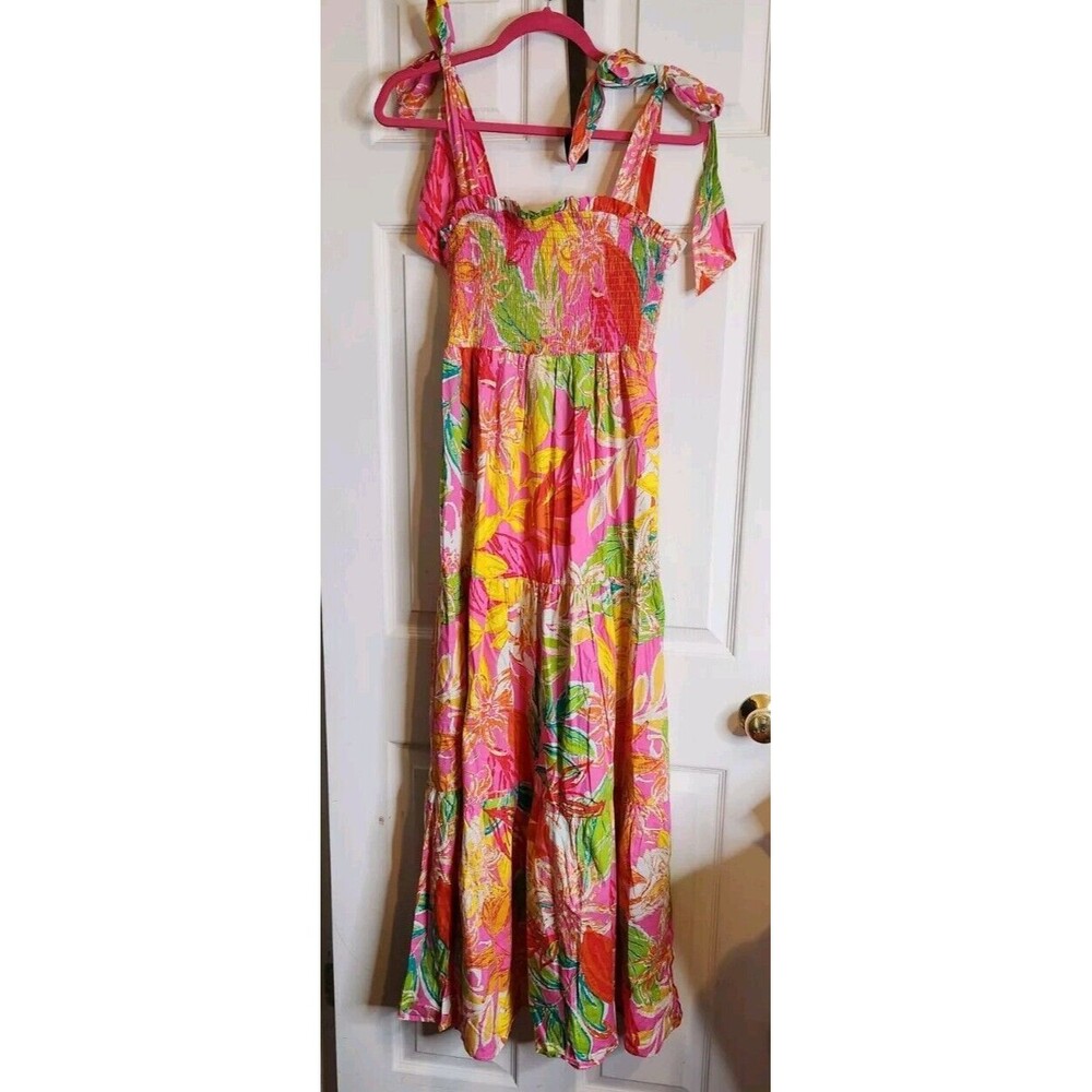 Flying Tomato Forget Your Troubles Maxi Dress Women’s Size Small‎ Colorful  NWOT